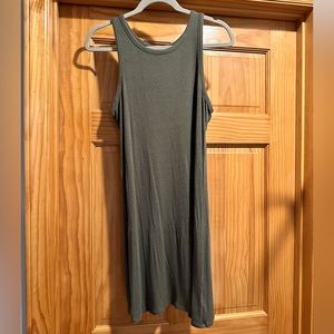 Green tank top dress / S